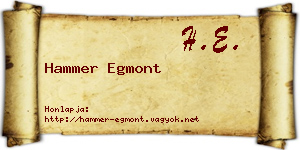 Hammer Egmont névjegykártya